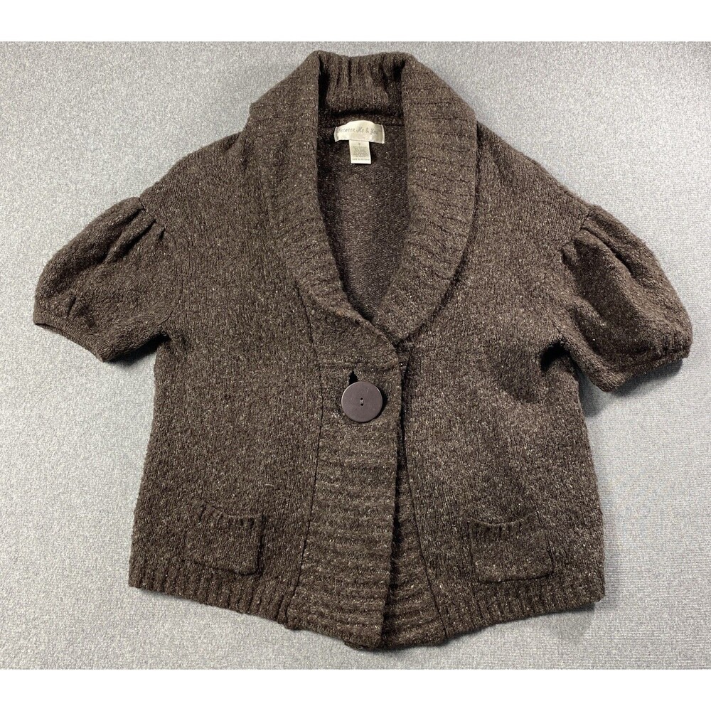Between Me & You Wool Blend Women Cardigan Short Sleeves Size S